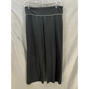 Avia Pants Womens Small Black Logo‎ Wide Leg Sweats Ladies